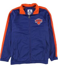 STARTER Mens New York Knicks Jacket, Blue, Large Regular 
