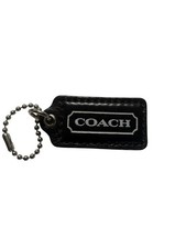 Coach Leather Hangtag - Black 2"