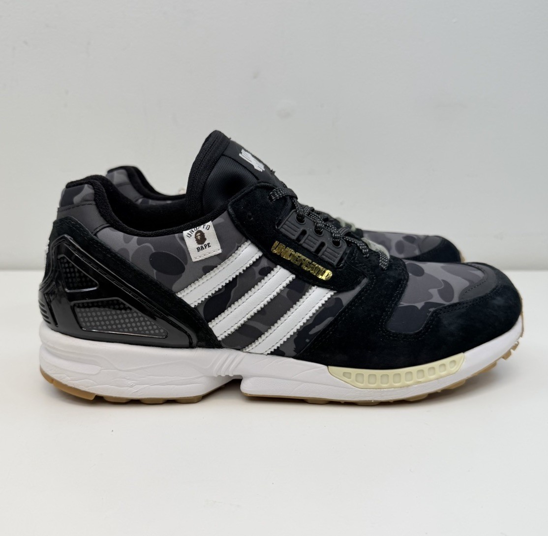 Size 10.5 - BAPE x Undefeated x adidas ZX 8000 A-ZX Series - Black Camo | Clean thumbnail 6