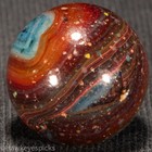 D.A.S. UV LUTZ OXBLOOD FRITTY STARGAZER Swirl Marble 23/32 Mint Hawkeyespicks sg — photo 8
