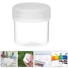 12 Pcs Plastic Paint Storage Jars with Airtight Lids 30 ml Clear Containers