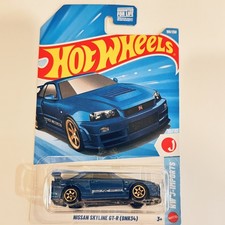 Hot Wheels Nissan Skyline GT-R bnr34 blue J-Imports 199/250 International Card