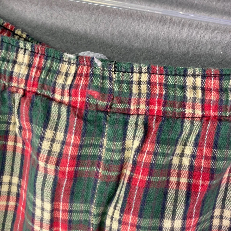 Pantalones Cortos Lands' End Para Hombres XL a Cuadros Rojo Verde Cordón Cintura Elástica Informales Foto 4 de 4