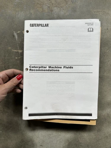 CATERPILLAR MACHINE FLUIDS RECOMMENDATIONS SEBU6250-14 APRIL 2005
