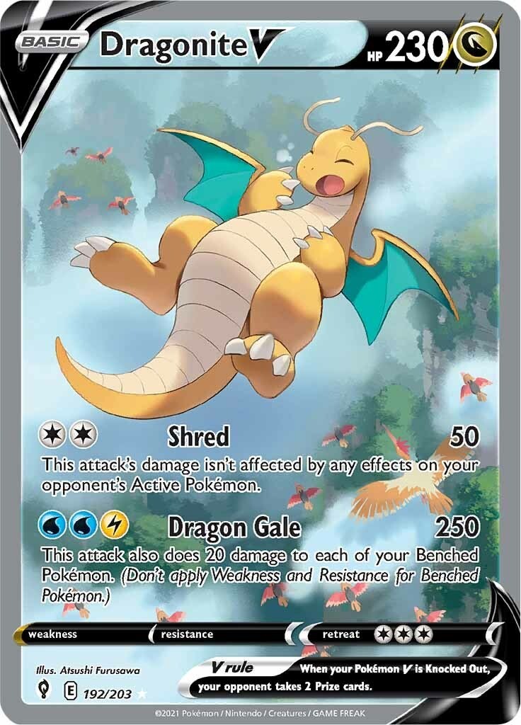 Dragonite V (Alternate Full Art) SWSH07: Evolv... Holofoil [SWSH07 - 192/203] DM