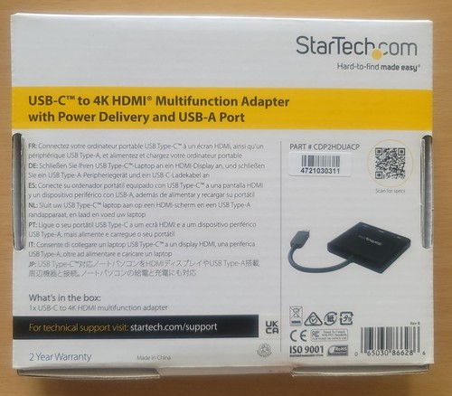 StarTech.com USB-C to 4K HDMI Multifunction Adapter w Power Delivery USB-A Port - Picture 2 of 6