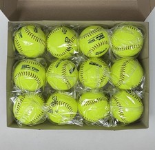 12" Worth Slowpitch Softballs Protac Super Blue Dot 1193930 YS2RS Yellow 12 CT 