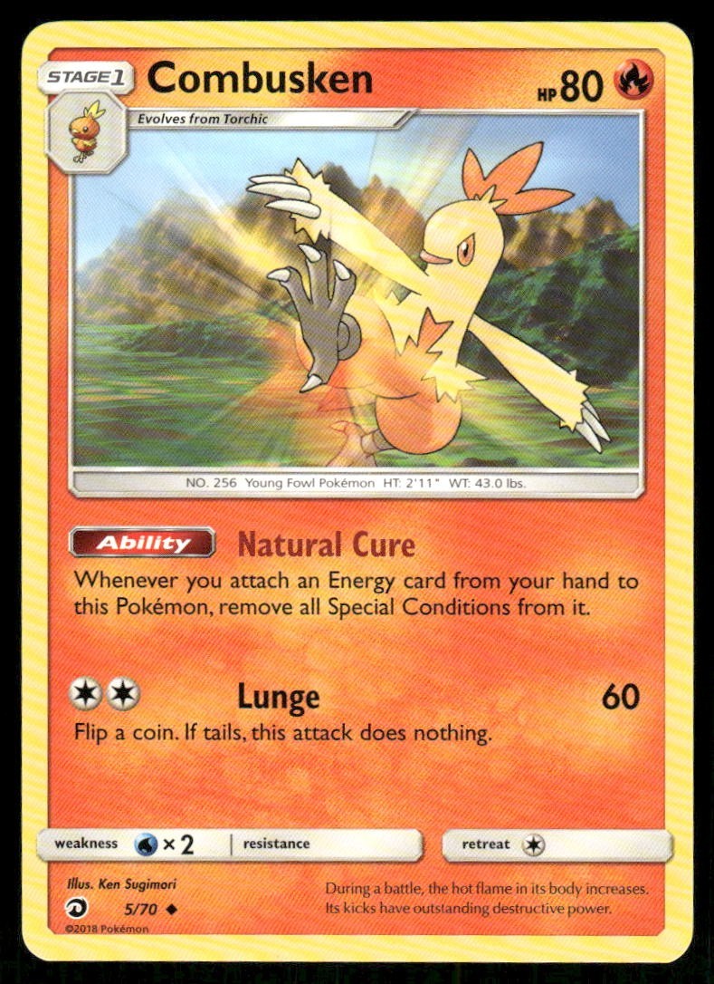 Pokemon Tcg Combusken #5 Pokemon Dragon Majesty NM