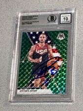 2019-20 Panini Mosaic "Green" #250 Stephen Curry Signed Insert BAS (BGS 10 Auto)