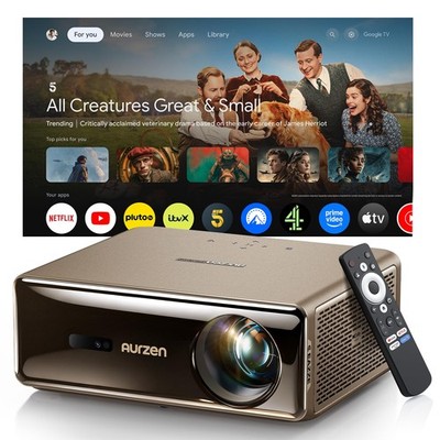 Aurzen EAZZE D1 MAX Upgrade Google TV Smart Projektor 4K unterstützt,... 