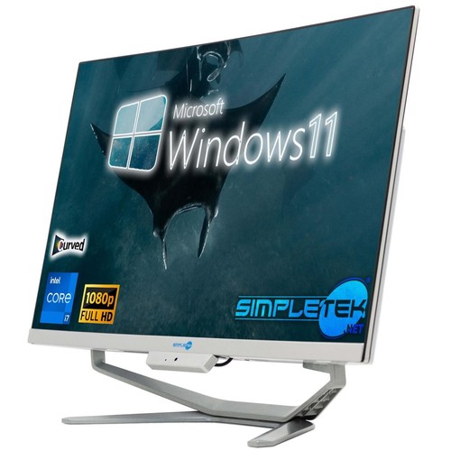 Aio Tout en Un I7 24 " 2.9ghz Full HD 8gb 240gb SSD Win11 PC Fixe Courbe Curved_ - Photo 3/9