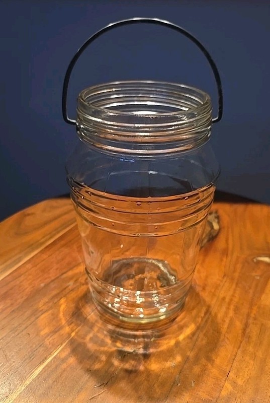 Vintage Hazel Atlas Pickle Jar with Wire Bail Handle