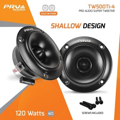 2x PRV Shallow 240 Watts Car Audio Bullet Tweeters TW500Ti-4