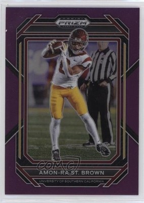 2023 Panini Prizm Draft Picks Purple Prizm 2/75 Amon-Ra St Brown #6 1qo5