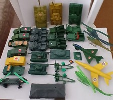 Joblot Vintage WW2 Military Vehicles, 1970s Toys Plastic in VGC