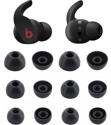 ALXCD Eartips Compatible with Beats Fit Pro, S/M/L 3 Sizes 6 S/M/L, Black 