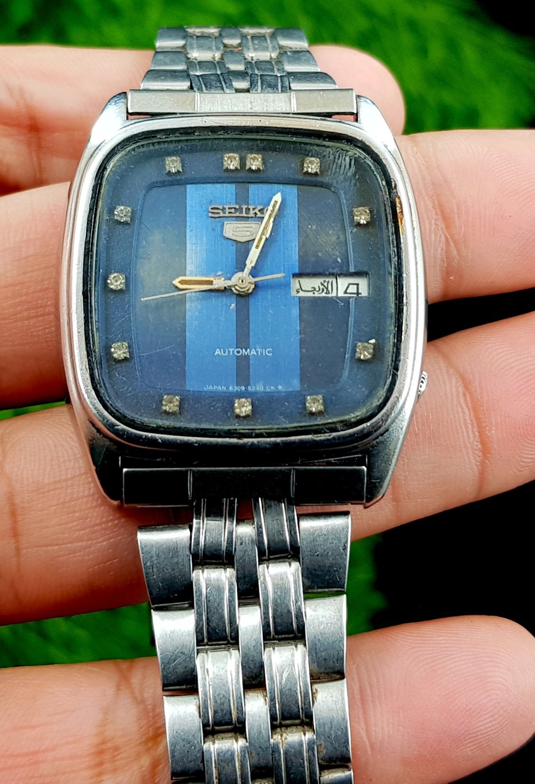 Men Date Made Automatic Watch Of Japan Day Seiko 6309-8830 Wrist 5 Vintage - VintageWatches.PK Men Date Made Automatic Watch Of Japan Day Seiko 6309-8830 Wrist 5 Vintage - vintagewatches.pk