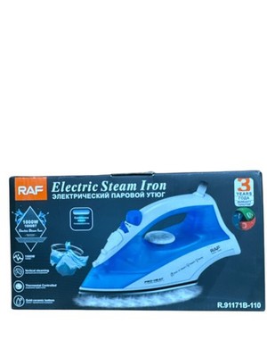 RAF Electric Steam Iron R.91171B-110 1000W Ceramic Soleplate NIB Vertical Steam