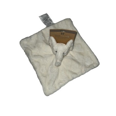 Mon Lapin Ivory Elephant Baby Security Blanket Hearts Sherpa Lovey Soft 12 