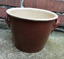 Schöner alter Steingut Topf Gurkentopf Vintage Bepflanzung Garten 