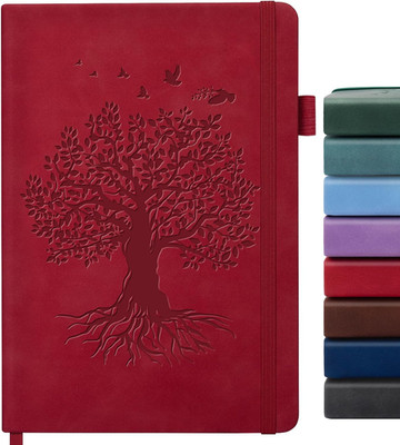 Lined Journal Notebook for Women Men, A5 Hardcover Leather Journals | 200 Pages
