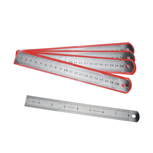 5Pcs 8 Inch Stainless Steel Ruler,Inch/Metric Graduations Ruler, Mm ...