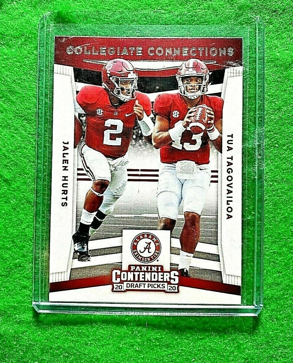 TUA TAGOVAILOA & JALEN HURTS COLLEGIATE CONNECTIONS 2020 CONTENDERS DRAFT PICKS 