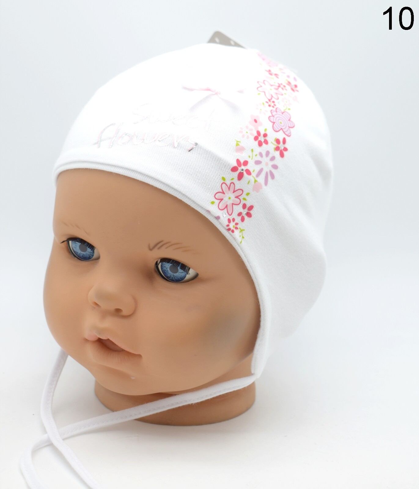 Kids Baby Girls Hats Cotton Infant Cap Tie Up Beanie Stretchy Newborn