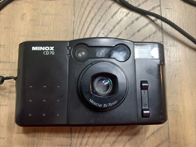MINOX CD 70 Black Minoctar 35-70mm f/3.9-7.4  In Flash Camera Tested And Working