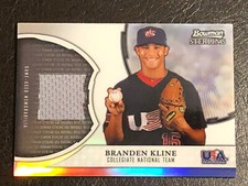 2011 Bowman Sterling Branden Kline Card #USAR-BK Mint PATCH Rookie RC USA Team