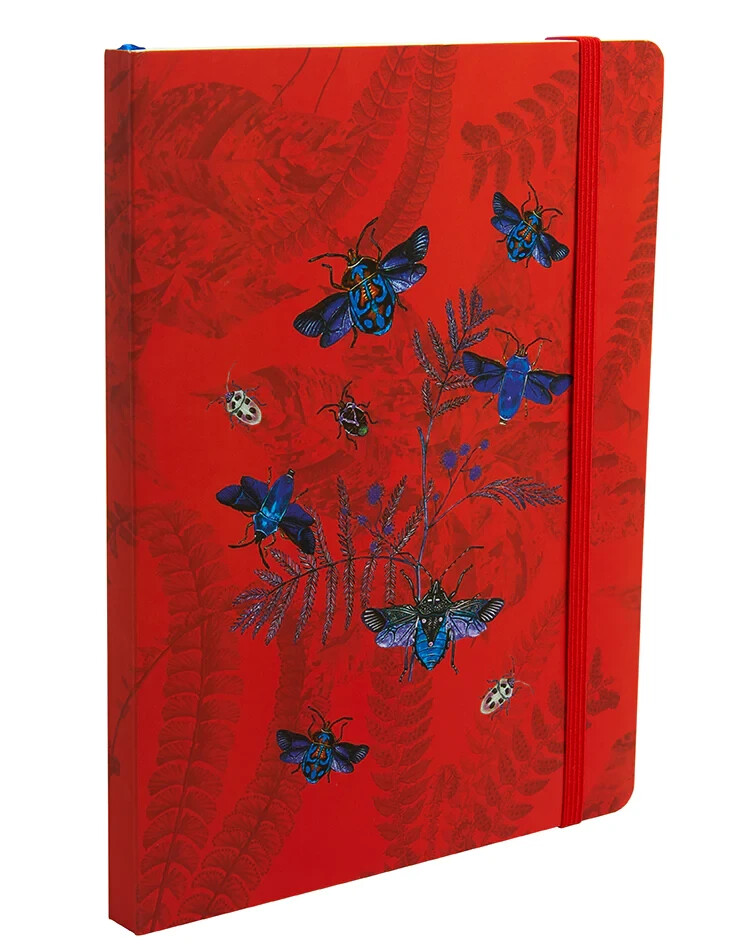 Beetles Notebook Journal Book with Elastic Band 240 Pages
