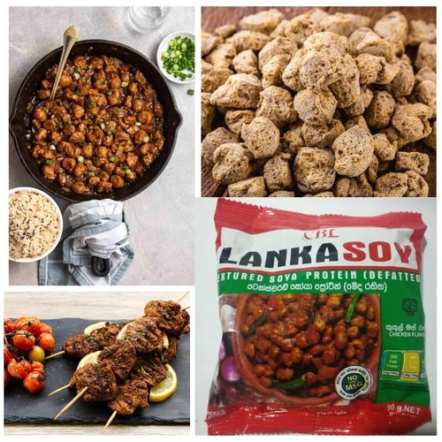 Saveur de poulet soja Lanka viande de soja texturée légume riche en protéines nourriture de Ceylan 90 g