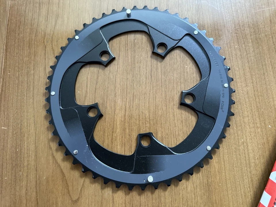 NEW SRAM 50t and 34t X-Glide Road Chainrings 11-speed 110 BCD No Bolts 50/34 - Image 3 of 4