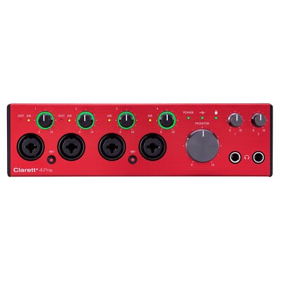 Focusrite Clarett+ 4Pre 18-In / 8-Out USB Audio Recording Interface