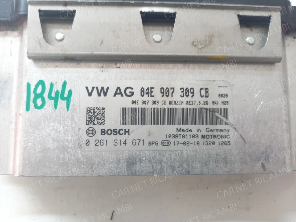 0261S14671 BOSCH ME17.5.26 04E907309CB CENTRALINA MOTORE ECU VW POLO 1.0 B 2017 - Immagine 2 di 4