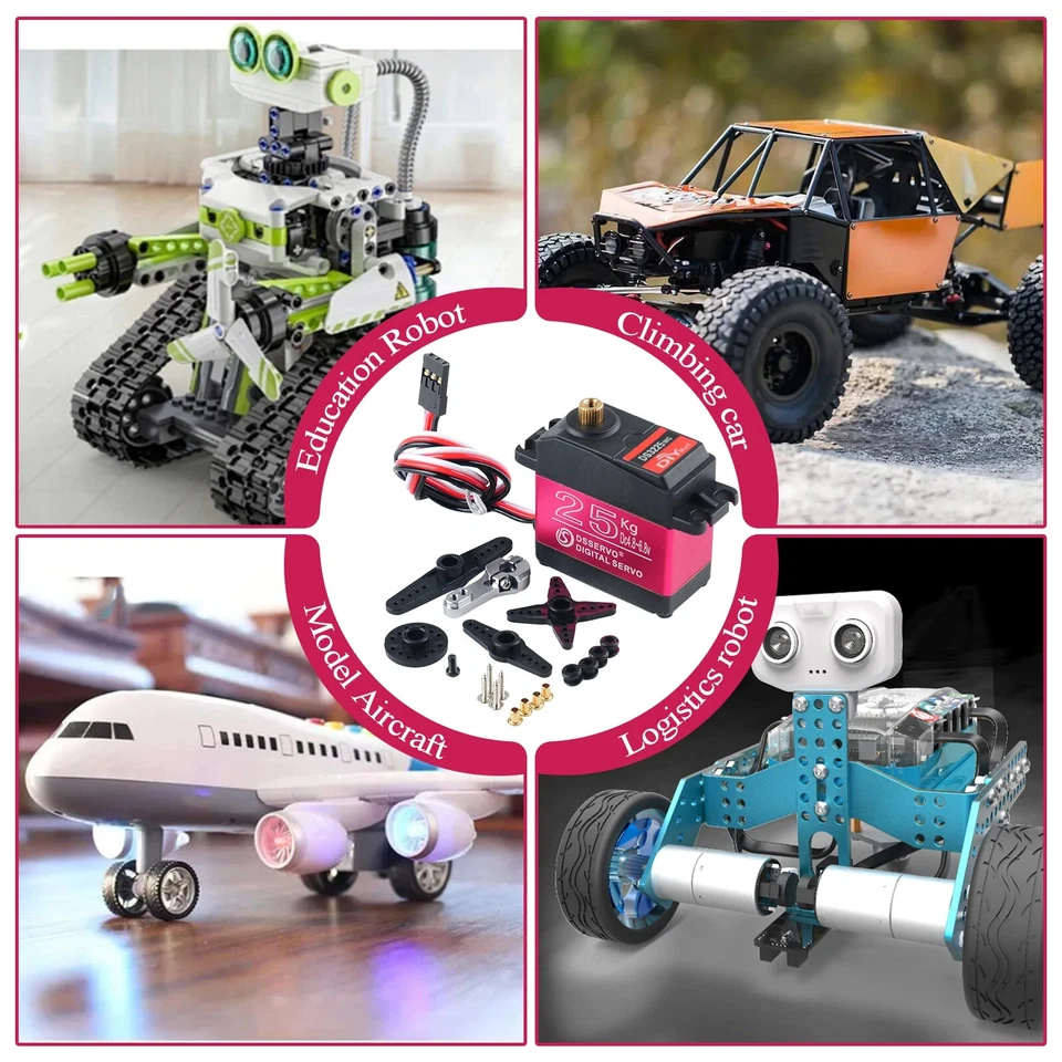 25KG Dsservo Digital Servo IP66 Metal Gear Motor for 1/8 1/10 1/12 Scale RC Car - Image 4 of 4