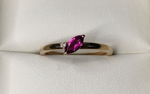 Toi et Moi Ring Michael Hill 10ct Rose Gold Ruby & Diamond Ring Size M / 6 - Picture 13 of 19