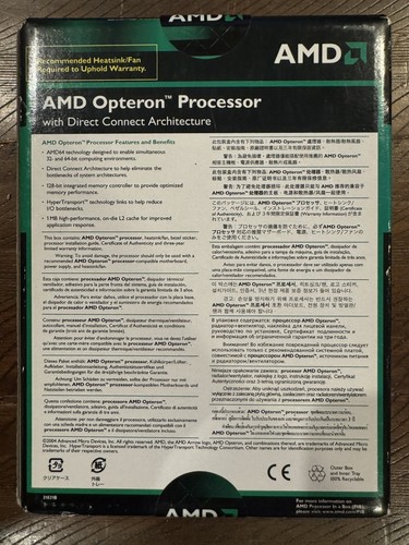 2004 AMD Opteron 244 (OSA244CEP5AL) Processor, New Old Stock - Picture 6 of 9