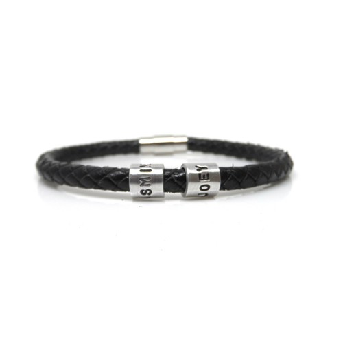 Customised Mens Leather Bracelet - For Dads, Sons, Brothers and Uncles - Picture 2 of 8