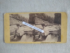 1860s SV Ammonoosuc Falls in WHITE MOUNTAINS of NH Franklin White Civil War ERA