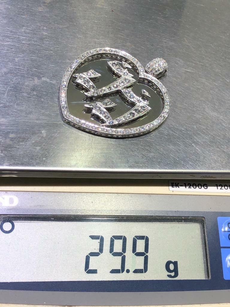 14k White Gold & Diamonds Custom Made Japanese Design… Gem