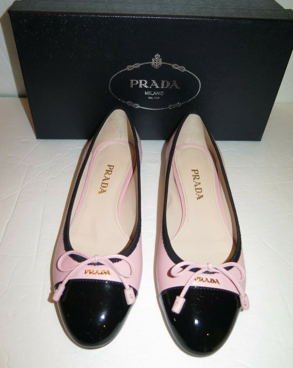 BNIB Beautiful Designer PRADA Ladies Pink Leather Ballet
