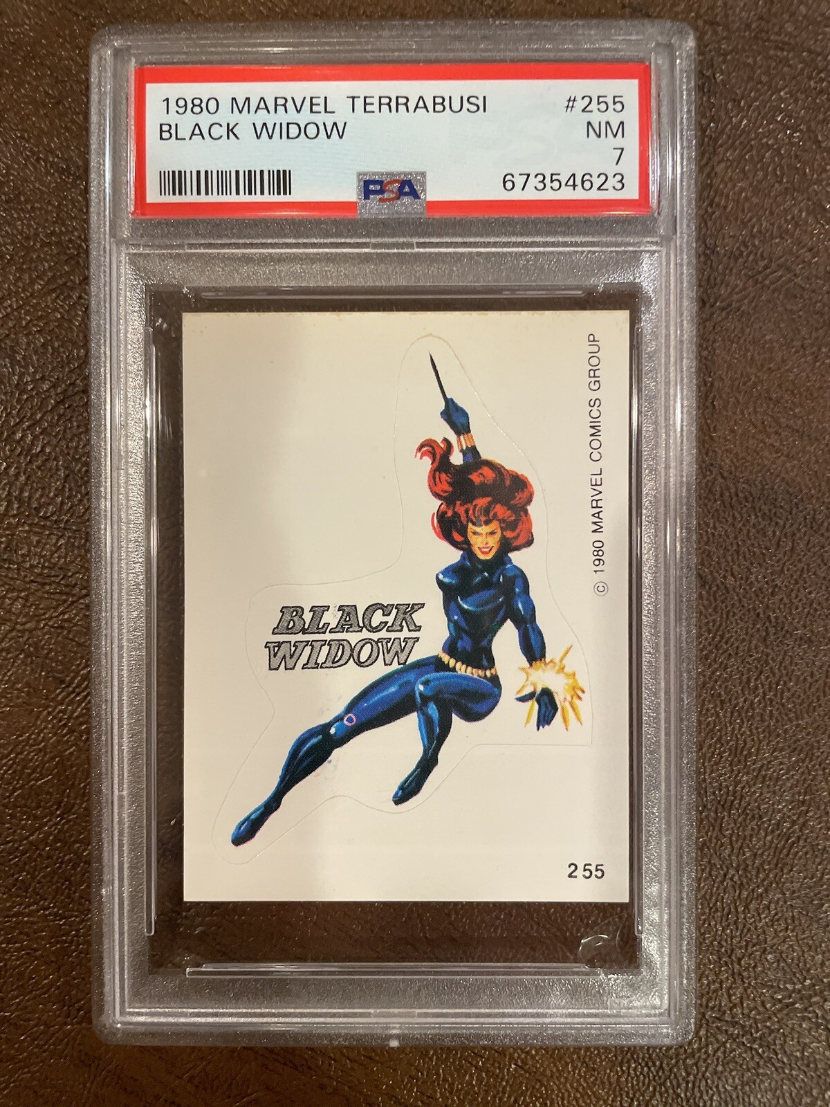 1980 Marvel Terrabusi Spanish #255 Black Widow PSA 7 Pop 2 , 4 Higher