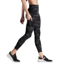 Athleta Women's Ultimate Stash Pocket Camo 7/8 Tight Super Sonic Black Green XS