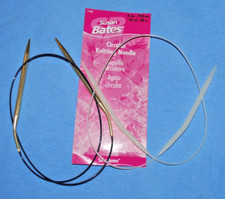 2 Sets Susan Bates Silvalume Circular Knitting Needles 6 mm 29" US Size 10