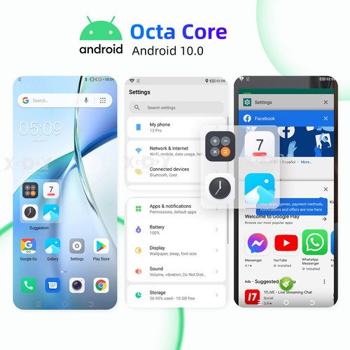 2025 Factory Unlocked Android 12 Cell Phone Smartphone 6.8" Dual SIM 8Core 128GB - Picture 33 of 47