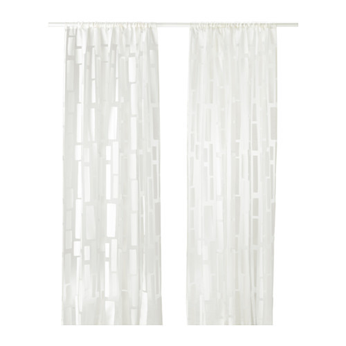 IKEA Long White Lace Net Sheer Pair Curtains 280 x 250 cm Curtain eBay