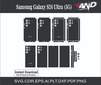 Samsung Galaxy s24 ultra 5G Skin Template Vector skin die cuts template Svg
