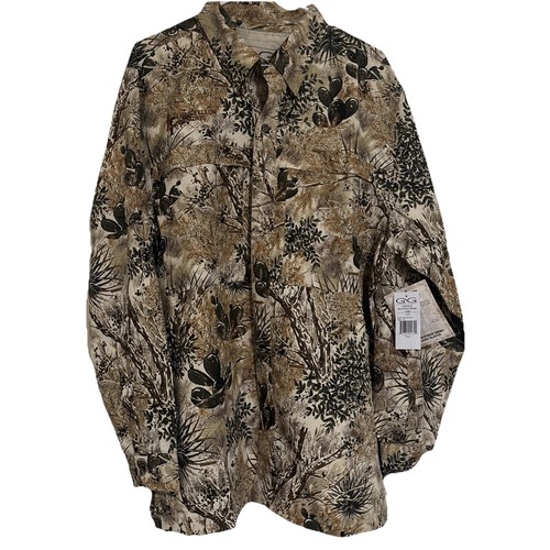 Game Guard Micro Fiber Shirt Men’s Large Cactus Camo Dry Brush Brand New W/Tags