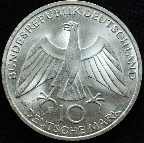 1972 Germany 4X10 Mark J D G F Silver Coin Olympic Game Lustro - Picture 3 of 8